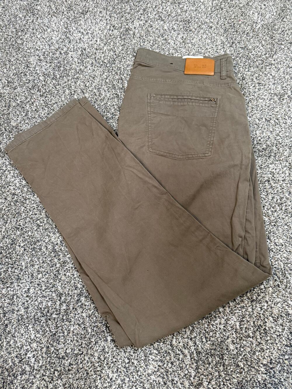 Billy Reid Men’s Slim Fit 5 Pocket Pants Brown Khaki 35x32 Stretch